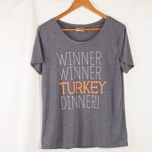 DaisyRae Thanksgiving Graphic Short Sleeve Tee, M